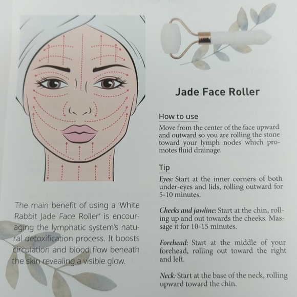 [White Rabbit] Jade Roller Luxury White Face Tool - Picture 3 of 3